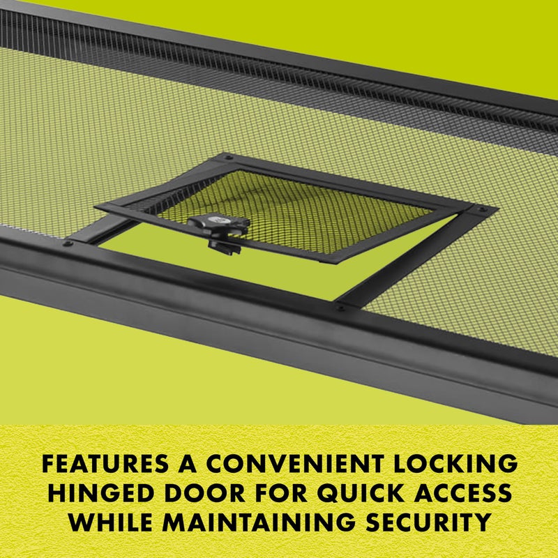 Zilla Pet Reptile Terrarium Fresh Air Screen Cover with Hinged Door 20" x 10" - Image 5